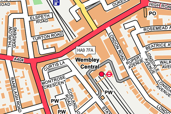 HA9 7FA map - OS OpenMap – Local (Ordnance Survey) HA9 7FA map - OS OpenMap – Local (Ordnance Survey)