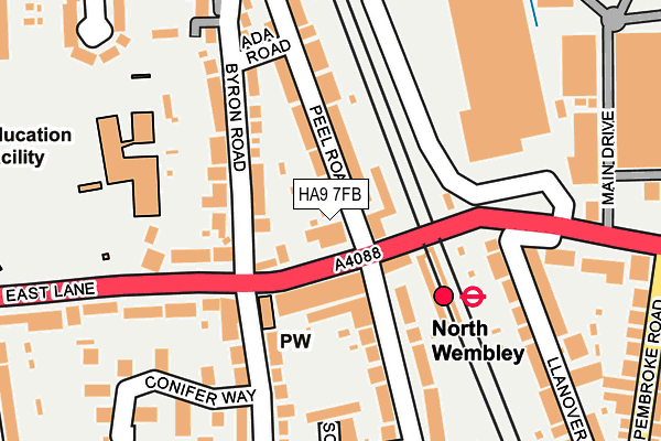 HA9 7FB map - OS OpenMap – Local (Ordnance Survey) HA9 7FB map - OS OpenMap – Local (Ordnance Survey)