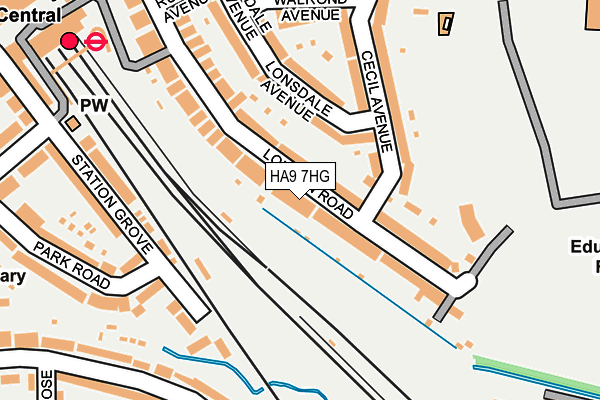 HA9 7HG map - OS OpenMap – Local (Ordnance Survey) HA9 7HG map - OS OpenMap – Local (Ordnance Survey)