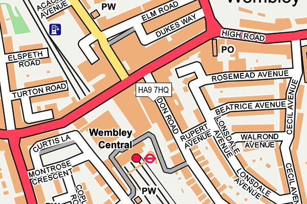HA9 7HQ map - OS OpenMap – Local (Ordnance Survey) HA9 7HQ map - OS OpenMap – Local (Ordnance Survey)