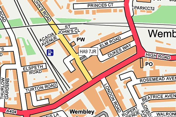 HA9 7JR map - OS OpenMap – Local (Ordnance Survey) HA9 7JR map - OS OpenMap – Local (Ordnance Survey)