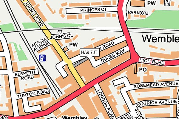 HA9 7JT map - OS OpenMap – Local (Ordnance Survey) HA9 7JT map - OS OpenMap – Local (Ordnance Survey)
