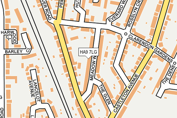 HA9 7LG map - OS OpenMap – Local (Ordnance Survey) HA9 7LG map - OS OpenMap – Local (Ordnance Survey)