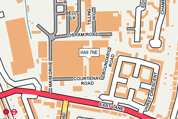 HA9 7NE map - OS OpenMap – Local (Ordnance Survey) HA9 7NE map - OS OpenMap – Local (Ordnance Survey)