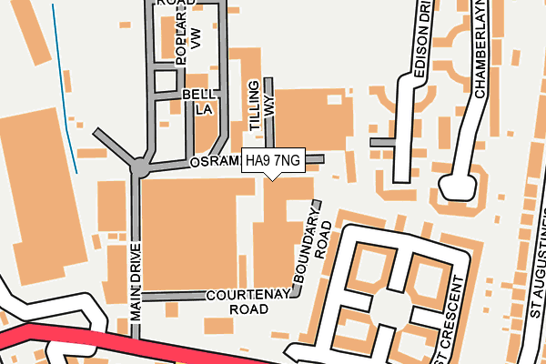 HA9 7NG map - OS OpenMap – Local (Ordnance Survey) HA9 7NG map - OS OpenMap – Local (Ordnance Survey)