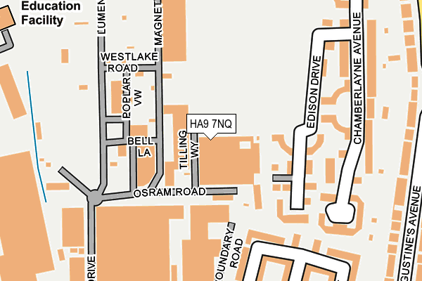 HA9 7NQ map - OS OpenMap – Local (Ordnance Survey) HA9 7NQ map - OS OpenMap – Local (Ordnance Survey)