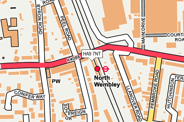 HA9 7NT map - OS OpenMap – Local (Ordnance Survey) HA9 7NT map - OS OpenMap – Local (Ordnance Survey)