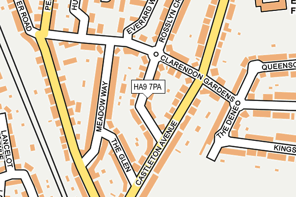 HA9 7PA map - OS OpenMap – Local (Ordnance Survey) HA9 7PA map - OS OpenMap – Local (Ordnance Survey)