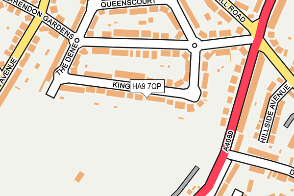 HA9 7QP map - OS OpenMap – Local (Ordnance Survey) HA9 7QP map - OS OpenMap – Local (Ordnance Survey)
