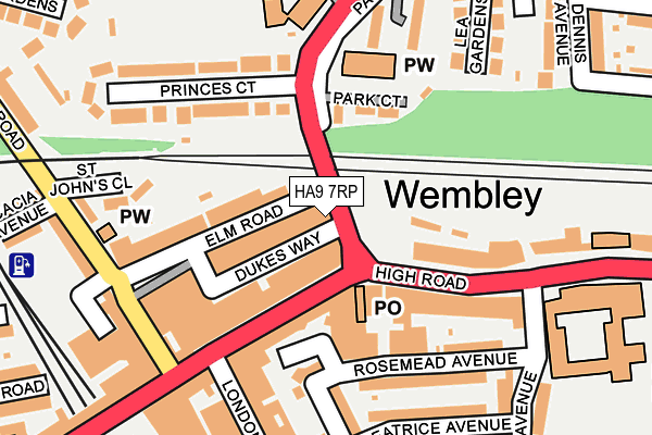 HA9 7RP map - OS OpenMap – Local (Ordnance Survey) HA9 7RP map - OS OpenMap – Local (Ordnance Survey)