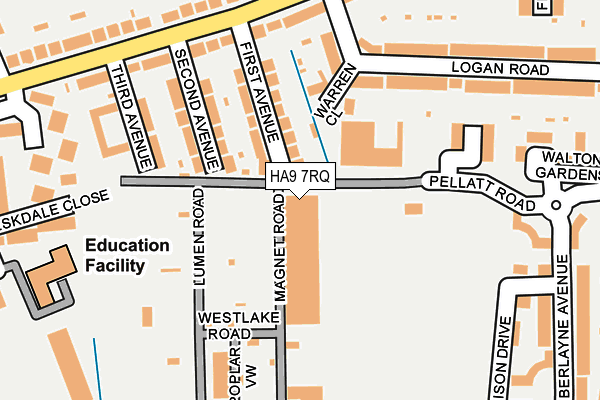 HA9 7RQ map - OS OpenMap – Local (Ordnance Survey) HA9 7RQ map - OS OpenMap – Local (Ordnance Survey)