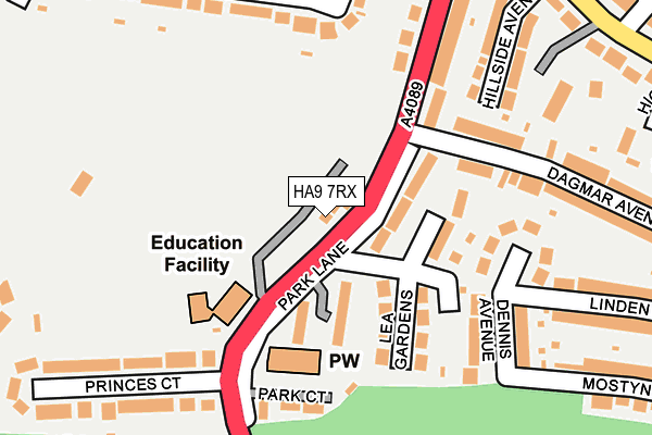 HA9 7RX map - OS OpenMap – Local (Ordnance Survey) HA9 7RX map - OS OpenMap – Local (Ordnance Survey)