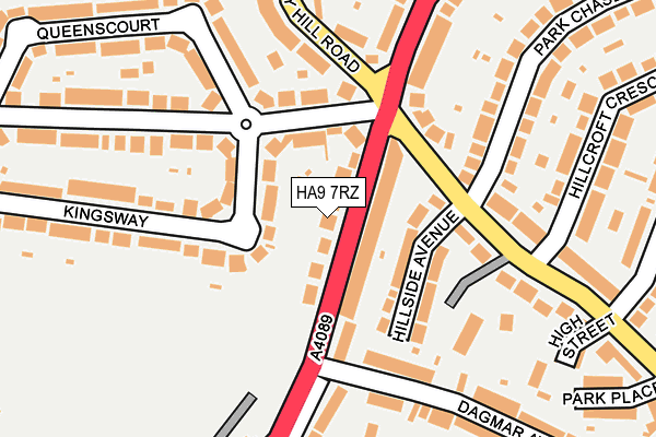 HA9 7RZ map - OS OpenMap – Local (Ordnance Survey) HA9 7RZ map - OS OpenMap – Local (Ordnance Survey)