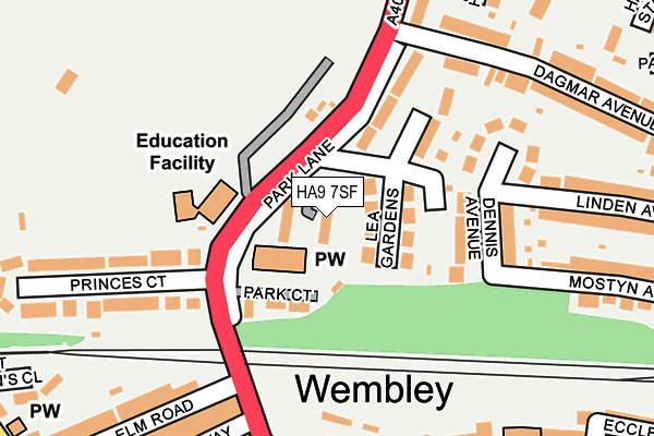 HA9 7SF map - OS OpenMap – Local (Ordnance Survey) HA9 7SF map - OS OpenMap – Local (Ordnance Survey)