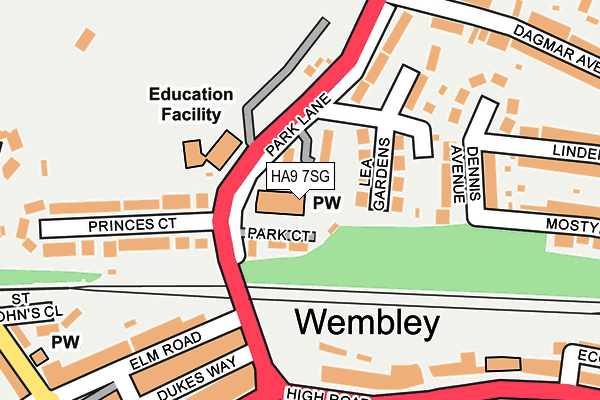 HA9 7SG map - OS OpenMap – Local (Ordnance Survey) HA9 7SG map - OS OpenMap – Local (Ordnance Survey)