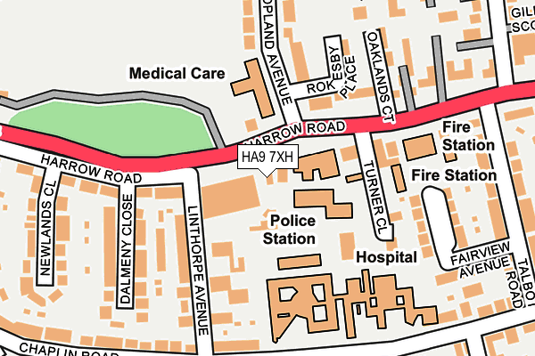 HA9 7XH map - OS OpenMap – Local (Ordnance Survey) HA9 7XH map - OS OpenMap – Local (Ordnance Survey)