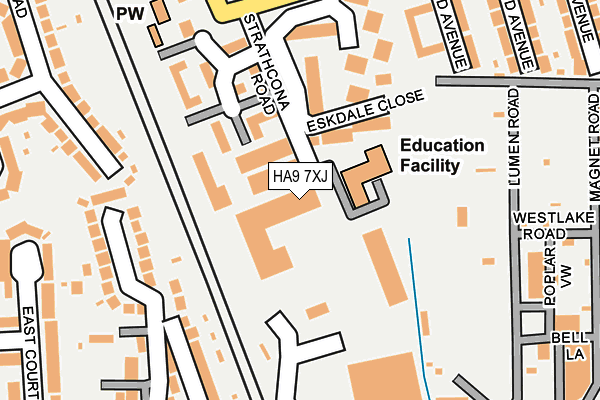 HA9 7XJ map - OS OpenMap – Local (Ordnance Survey) HA9 7XJ map - OS OpenMap – Local (Ordnance Survey)