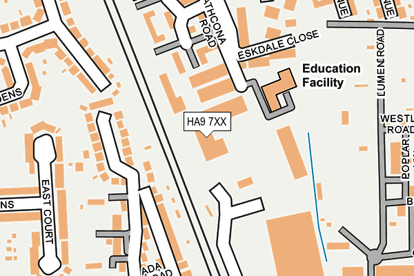 HA9 7XX map - OS OpenMap – Local (Ordnance Survey) HA9 7XX map - OS OpenMap – Local (Ordnance Survey)
