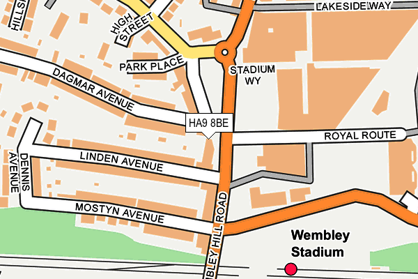 HA9 8BE map - OS OpenMap – Local (Ordnance Survey) HA9 8BE map - OS OpenMap – Local (Ordnance Survey)
