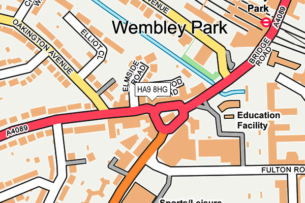 HA9 8HG map - OS OpenMap – Local (Ordnance Survey) HA9 8HG map - OS OpenMap – Local (Ordnance Survey)