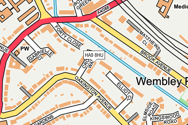 HA9 8HU map - OS OpenMap – Local (Ordnance Survey) HA9 8HU map - OS OpenMap – Local (Ordnance Survey)