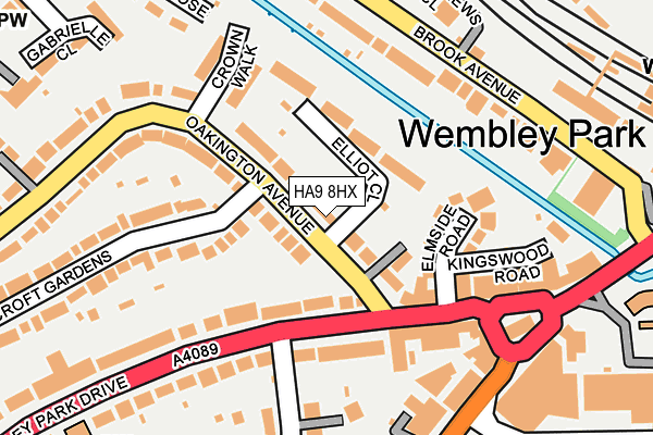 HA9 8HX map - OS OpenMap – Local (Ordnance Survey) HA9 8HX map - OS OpenMap – Local (Ordnance Survey)