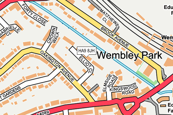 HA9 8JH map - OS OpenMap – Local (Ordnance Survey) HA9 8JH map - OS OpenMap – Local (Ordnance Survey)