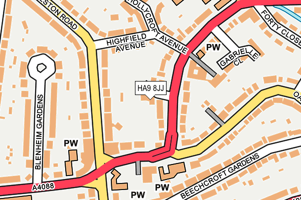 HA9 8JJ map - OS OpenMap – Local (Ordnance Survey) HA9 8JJ map - OS OpenMap – Local (Ordnance Survey)