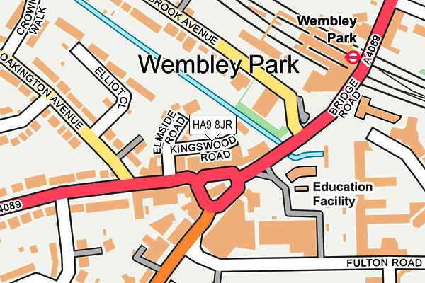 HA9 8JR map - OS OpenMap – Local (Ordnance Survey) HA9 8JR map - OS OpenMap – Local (Ordnance Survey)