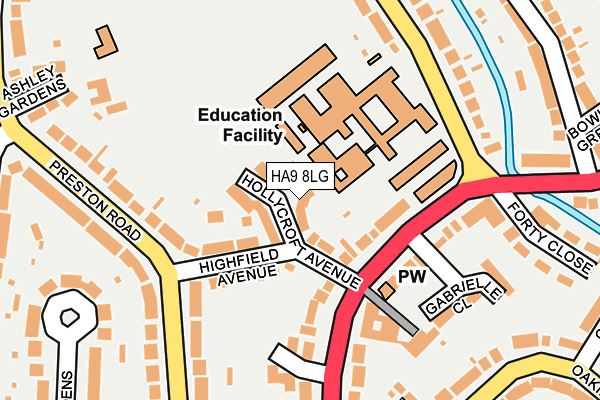 HA9 8LG map - OS OpenMap – Local (Ordnance Survey) HA9 8LG map - OS OpenMap – Local (Ordnance Survey)