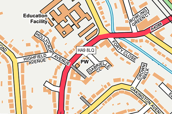 HA9 8LQ map - OS OpenMap – Local (Ordnance Survey) HA9 8LQ map - OS OpenMap – Local (Ordnance Survey)