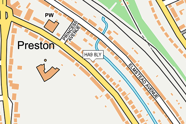 HA9 8LY map - OS OpenMap – Local (Ordnance Survey)