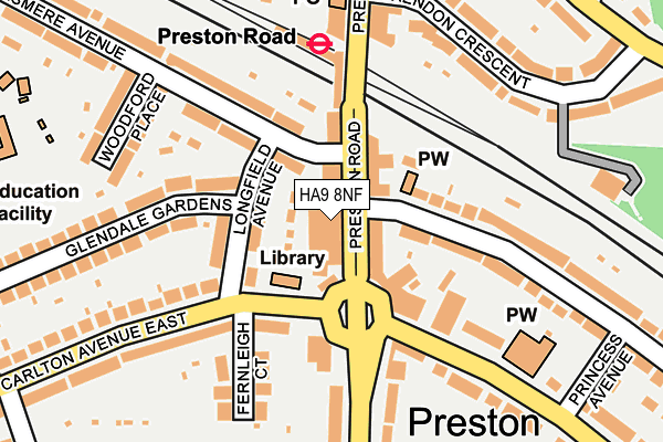 HA9 8NF map - OS OpenMap – Local (Ordnance Survey) HA9 8NF map - OS OpenMap – Local (Ordnance Survey)
