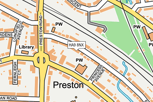 HA9 8NX map - OS OpenMap – Local (Ordnance Survey)