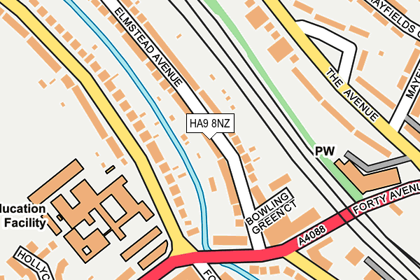 HA9 8NZ map - OS OpenMap – Local (Ordnance Survey) HA9 8NZ map - OS OpenMap – Local (Ordnance Survey)