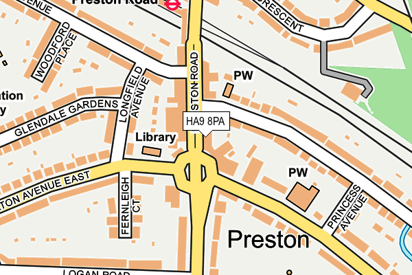 HA9 8PA map - OS OpenMap – Local (Ordnance Survey) HA9 8PA map - OS OpenMap – Local (Ordnance Survey)