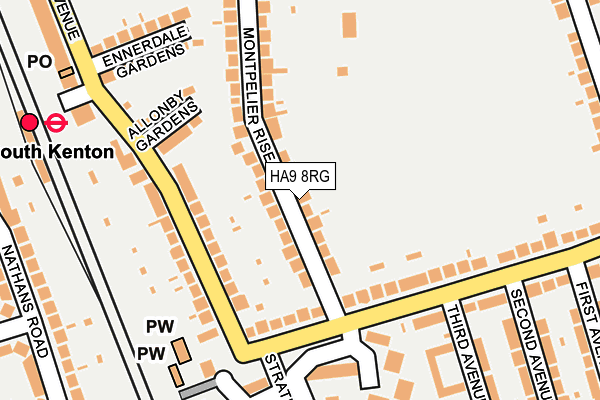 HA9 8RG map - OS OpenMap – Local (Ordnance Survey) HA9 8RG map - OS OpenMap – Local (Ordnance Survey)