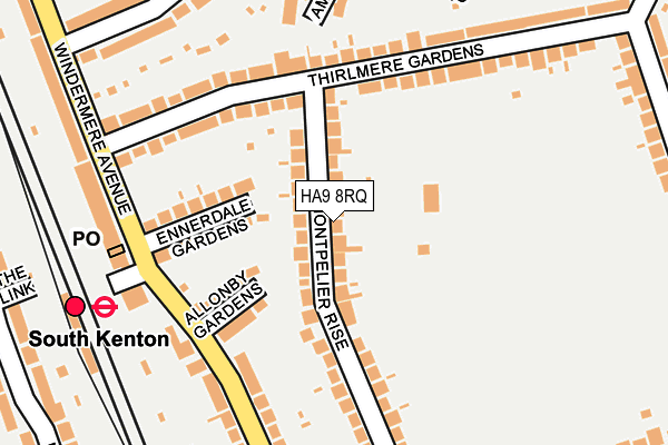 HA9 8RQ map - OS OpenMap – Local (Ordnance Survey)