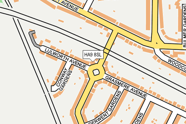 HA9 8SL map - OS OpenMap – Local (Ordnance Survey) HA9 8SL map - OS OpenMap – Local (Ordnance Survey)