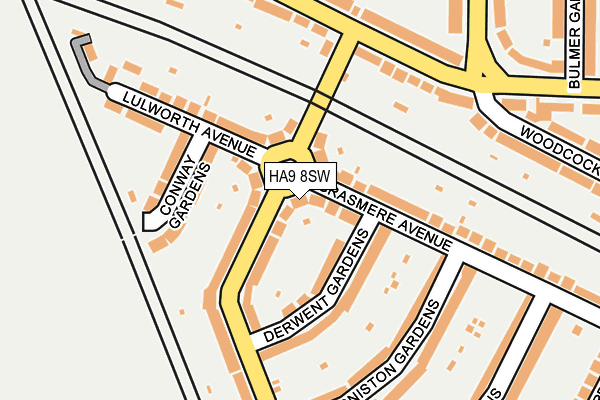 HA9 8SW map - OS OpenMap – Local (Ordnance Survey) HA9 8SW map - OS OpenMap – Local (Ordnance Survey)