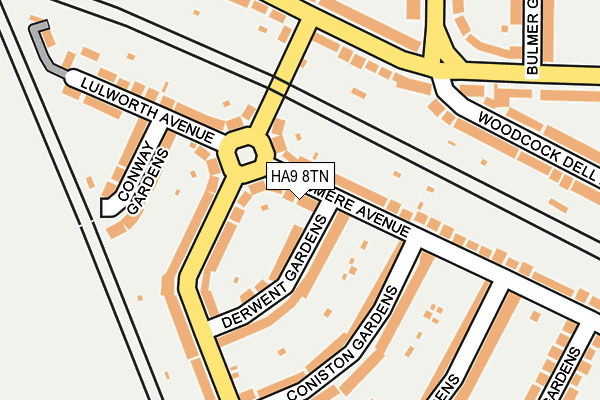 HA9 8TN map - OS OpenMap – Local (Ordnance Survey) HA9 8TN map - OS OpenMap – Local (Ordnance Survey)