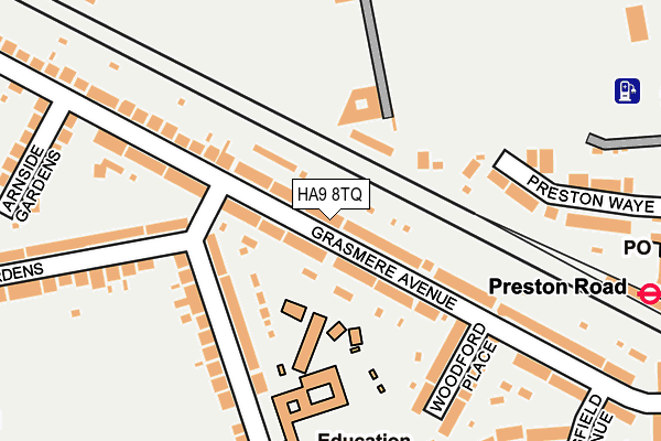 HA9 8TQ map - OS OpenMap – Local (Ordnance Survey) HA9 8TQ map - OS OpenMap – Local (Ordnance Survey)