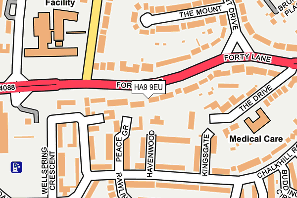 HA9 9EU map - OS OpenMap – Local (Ordnance Survey) HA9 9EU map - OS OpenMap – Local (Ordnance Survey)