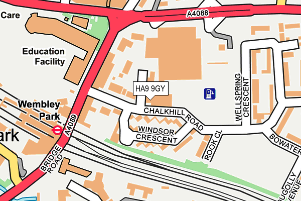 HA9 9GY map - OS OpenMap – Local (Ordnance Survey) HA9 9GY map - OS OpenMap – Local (Ordnance Survey)