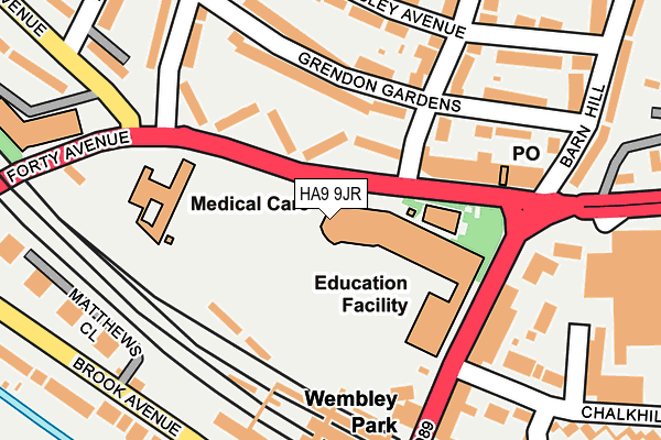 HA9 9JR map - OS OpenMap – Local (Ordnance Survey) HA9 9JR map - OS OpenMap – Local (Ordnance Survey)