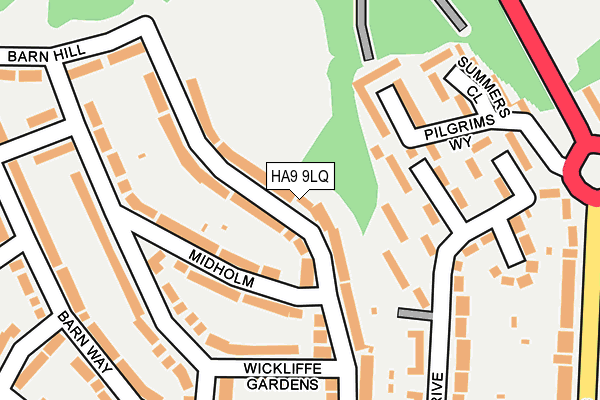 HA9 9LQ map - OS OpenMap – Local (Ordnance Survey)