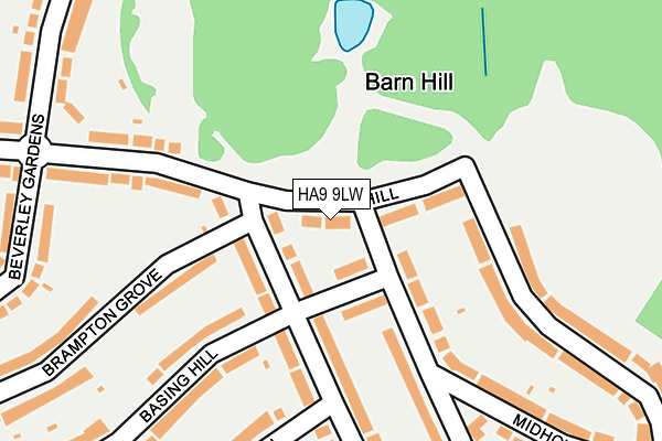 HA9 9LW map - OS OpenMap – Local (Ordnance Survey) HA9 9LW map - OS OpenMap – Local (Ordnance Survey)
