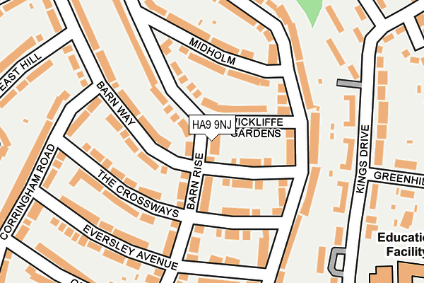 HA9 9NJ map - OS OpenMap – Local (Ordnance Survey) HA9 9NJ map - OS OpenMap – Local (Ordnance Survey)