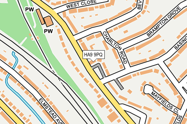 HA9 9PQ map - OS OpenMap – Local (Ordnance Survey) HA9 9PQ map - OS OpenMap – Local (Ordnance Survey)