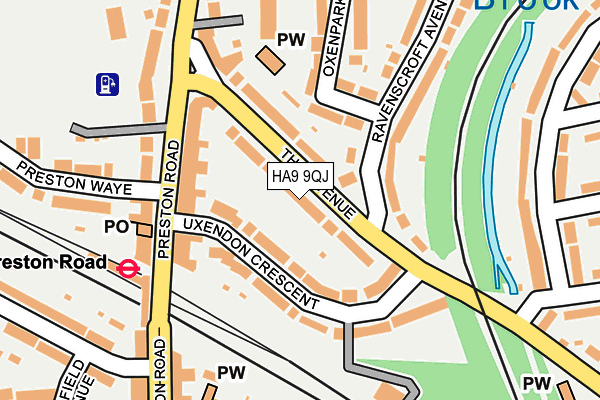 HA9 9QJ map - OS OpenMap – Local (Ordnance Survey) HA9 9QJ map - OS OpenMap – Local (Ordnance Survey)